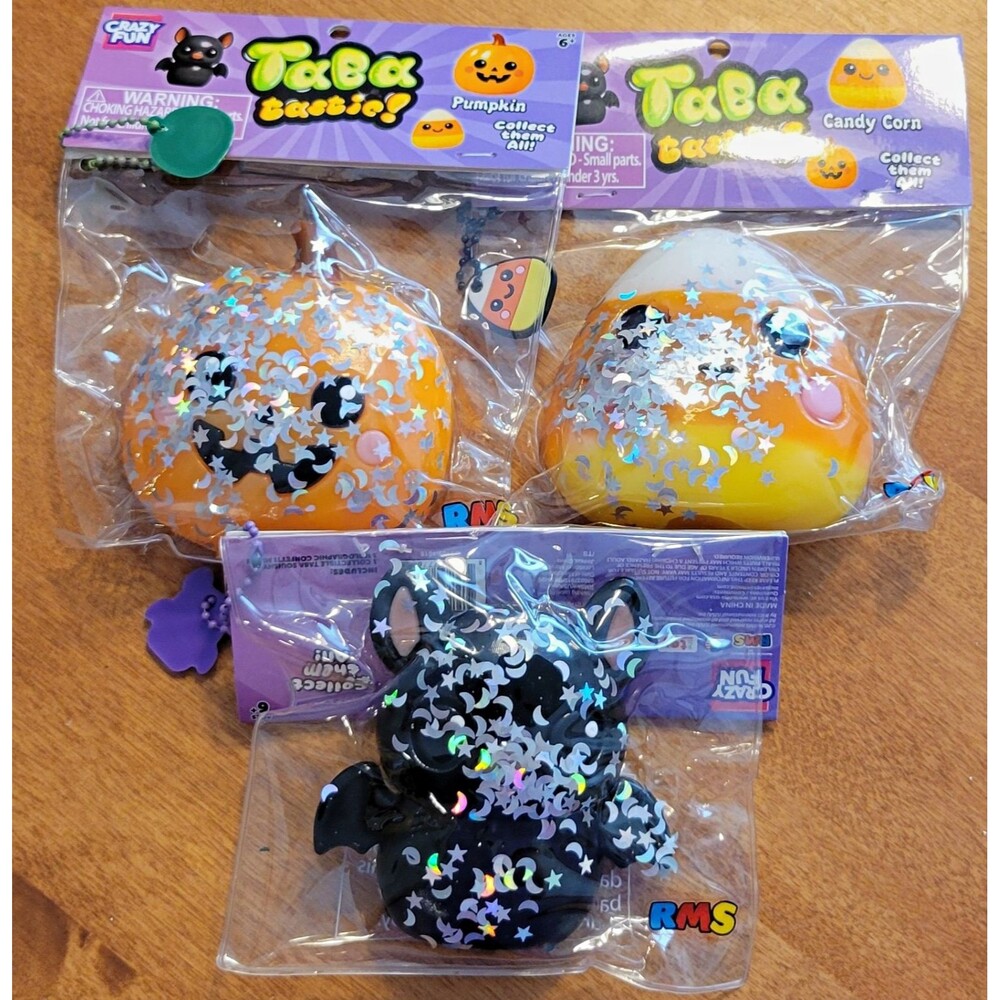 Crazy Fun RMS Halloween Taba Squishy Holographic Confetti Mix-In Set Of 3